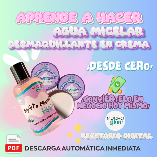 📘 Recetario Agua Micelar Bifásica y Desmaquillante en Crema
